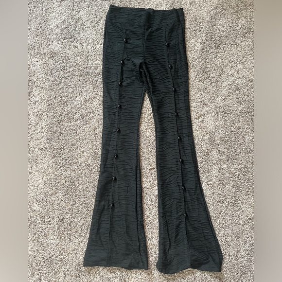 Women’s Solado Meshed Flared Black Pants‎ Size XS New With Tag - Picture 1 of 14